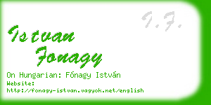 istvan fonagy business card