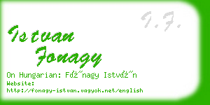 istvan fonagy business card